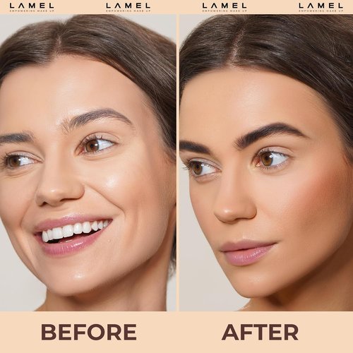 LAMEL Sunkissed Matte Bronzer Face Powder - Long-Lasting, Non-Greasy Organic Formula - Natural Tan - 0.35oz