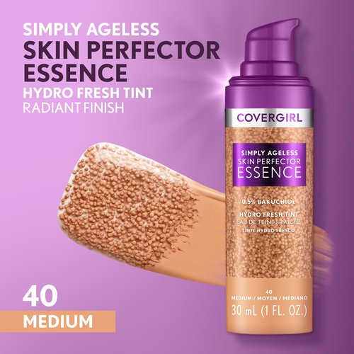 Covergirl Simply Ageless Skin Perfector Essence Foundation Bundle with Shades 40 Medium and 30 Light-Medium, 1oz Each