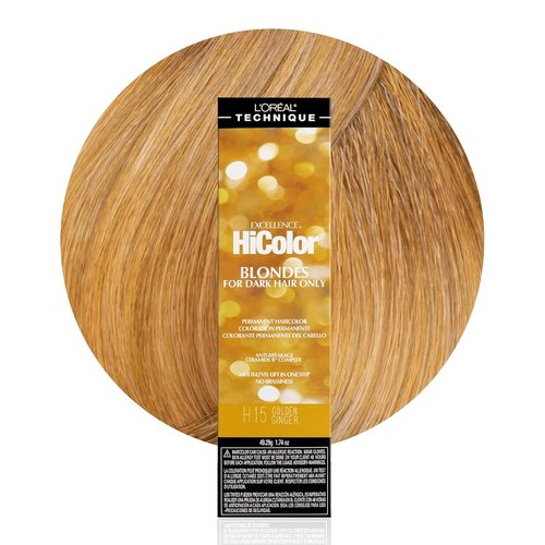 L'Oréal Technique HiColor Browns & Blondes Permanent Hair Color - One-Step Dark Hair Lift, No Brassiness, Rich Creme Formula