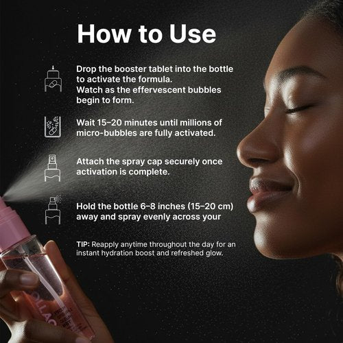 Auras Collagen Firming Mist K-Beauty | Fresh Activated Oxygen Formula Hydrating Spray Serum with Collagen Peptides, Korean Skincare Serum & Setting Mist for Dry, Aging Skin, 3.4 fl oz