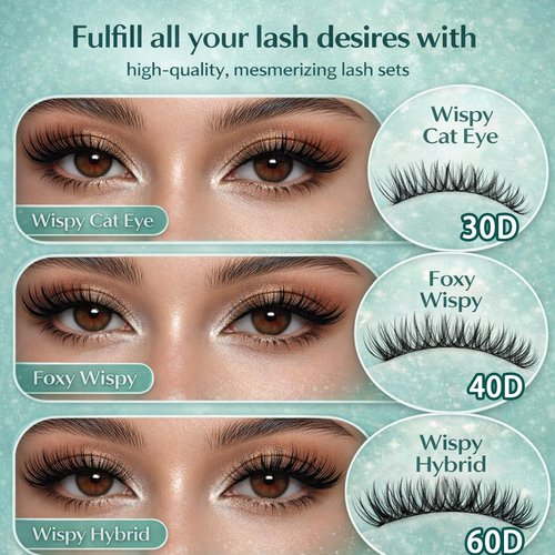 FebFeb Lash Clusters Kit 640pcs Eyelash Cluster Extensions 30D+40D Curl Individual False Eyelashes Natural Fluffy Mink Lash Clusters Extension Kit (9-16mm with Lash Bond&Seal,Brush,Tweezers)