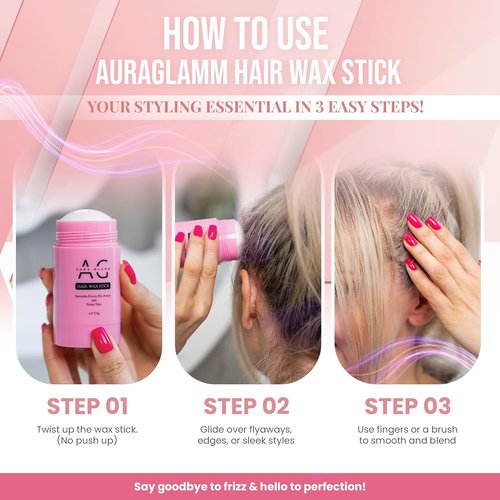 Skiennix Hair Wax Stick - Anti-Frizz Flyaway Tamer for Women & Kids | All-Day Hold Styling Solution