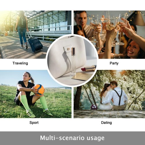 Jagolain Mini Glass Spray Bottles, 10ml, 6 Pack, Fine Mist Refillable, Portable Travel Perfume Atomizers (Golden)