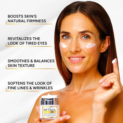 Regine Switzerland Retinol Cream - Anti-Aging Moisturizer with Collagen & Hyaluronic Acid | Day & Night Use