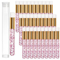 Hiceeden 60PCS Lash Shampoo Brushes Set, Glitter Crystal Eyelash Extension Cleaner Brushes, Nose Pore Deep Cleaning Brush, Blackhead Remover Lash Extension Brushes, Pink (30pcs Brush and 30pcs Tube)
