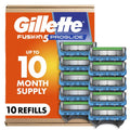 Gillette Fusion5 ProGlide Razor Refills for Men, 10 Razor Cartridges for FlexBall Razor Handle, 5-Blade Razor Blades, Precision Trimmer for Men