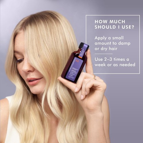 Moroccanoil Treatment Purple Hair Oil - Enhance Blonde Hair Color & Shine | 3.4 Fl Oz