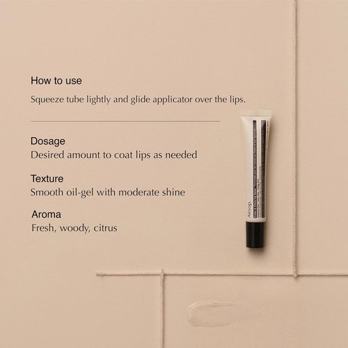 Aesop Cedar & Citrus Lip Balm - Nourishing Treatment for Dry, Chapped Lips | Smooth Oil-Gel Formula | 0.3 Fl Oz