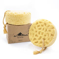 myHomeBody Bath Sponge, Foam Loofah, Body Scrubber for Bathing, Exfoliating Shower Pouf for Shower – Large Size, Lots of Lather, Round, 2 Pack