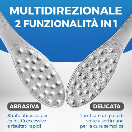 Stainless Steel Foot Scraper | Professional Double-Sided Foot File Callus Remover for Feet | Foot Rasp Scrubber for Wet Or Dry Skin | Easy to Clean Pedicure Tool, Heel Grater for Feet