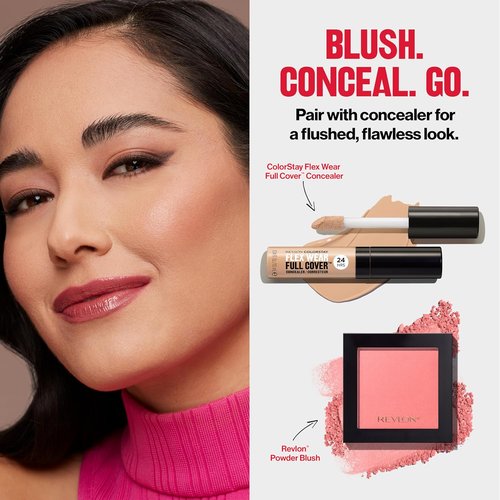 Revlon Powder Blush - High Impact Buildable Color for a Smooth Finish | 028 Apricute, 0.17 oz