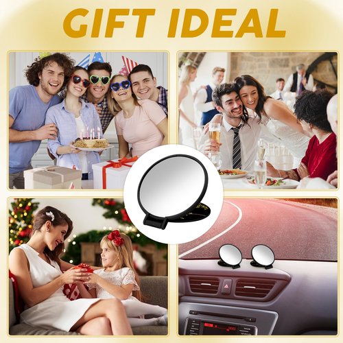 HSDSH 100 Pcs Inspirational Compact Mirror Bulk Small Pocket Mirror Purse Round Portable Folding Makeup Mirror Thanksgiving for Women Coworker Employee Teacher(Black)