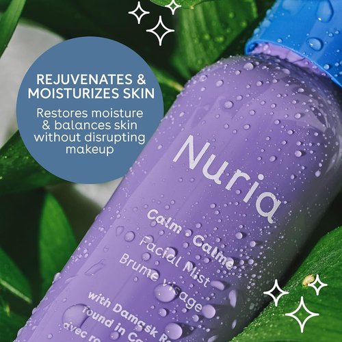 Nuria Calm Facial Mist - Fragrance-Free Damask Rose Water Spray with Marigold & Oat | 120mL/4.1 fl oz