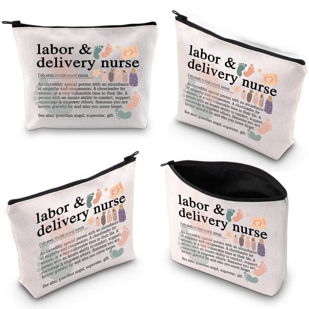 XYANFA L&D Nurse Makeup Bag Labor And Delivery Nurse Cosmetic Bag L&D Nurse Gift Lifeline Gift Nicu Nurses Week Gift (labor & delivery nurse noun)