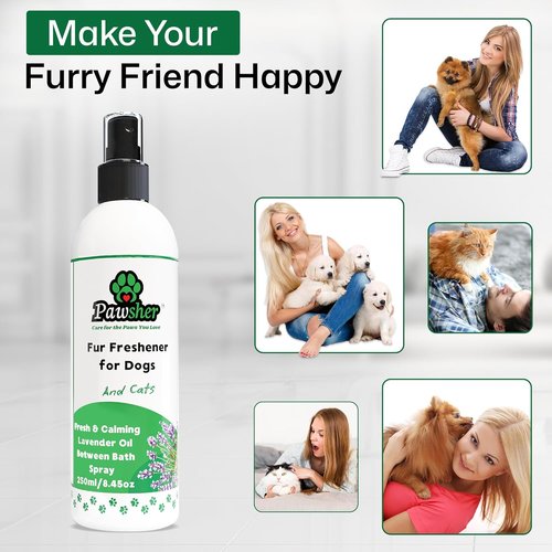 Lavender Dog Perfume Spray - Long-Lasting Cologne & Deodorizer for Dogs & Cats | Gentle Grooming Freshener - 8.45 oz