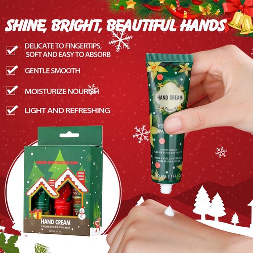 Swiffen 30 Pcs Christmas Hand Cream Gift Bulk with Gift Boxes Travel Size Moisturizing Hand Lotions for Christmas Stocking Stuffers Xmas Party Favors Holiday Gifts for Women Mom(Xmas Tree)