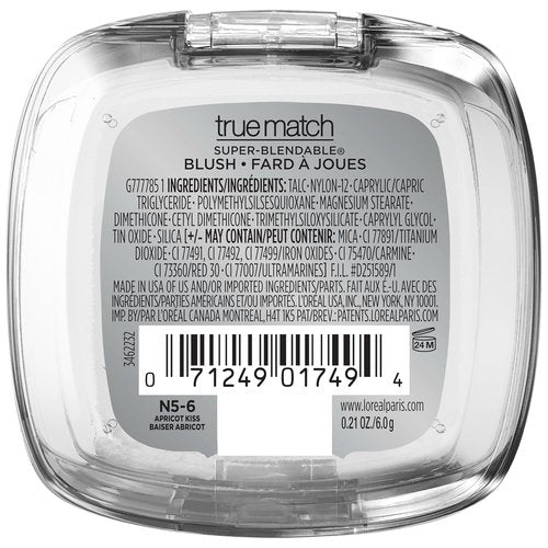L'Oreal Paris True Match Powder Blush - Super-Blendable Apricot Kiss, 0.21 Oz