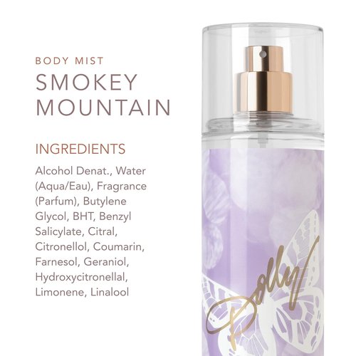 Dolly Parton Smoky Mountain Body Mist | Fruity Floral Women's Perfume - 8 Fl Oz with Tiger Orchid & Cashmere Woods