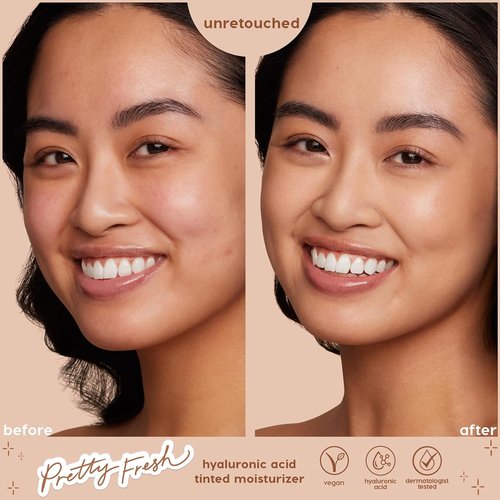 ColourPop Pretty Fresh Tinted Moisturizer - Hydrating Skin Tint with Hyaluronic Acid - Light 6W (1.45 oz)