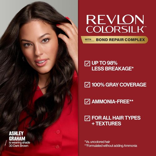 Revlon ColorSilk Blonde Permanent Hair Color - 100% Gray Coverage, Ammonia-Free, Vegan Keratin | 70 Medium Ash Blonde (Pack of 3)