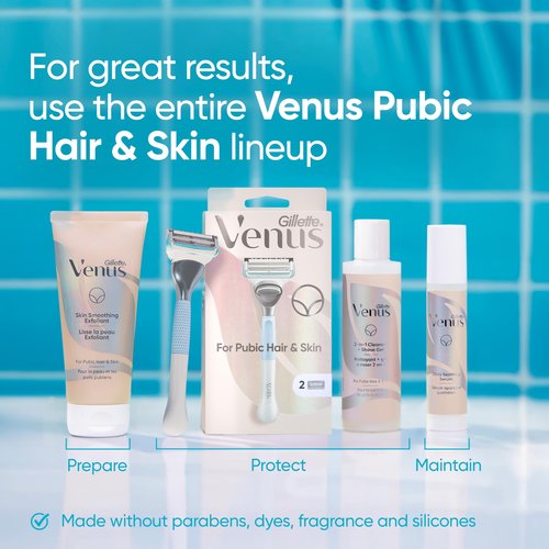 Gillette Venus Intimate Grooming Womens Razor Blade Refills with Bikini Trimmer, 4 Count