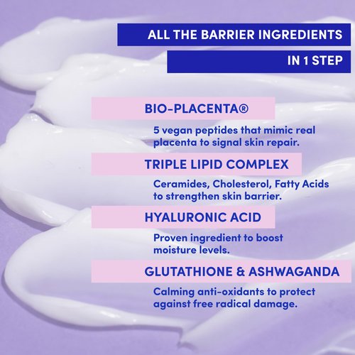 LION POSE PEP TALK Bio-Placenta Barrier Repair Cream for Redness & Dryness, Body and Face Moisturizer, Ceramide Barrier Repair Moisturizer Infused with Glutathione and Ashwagandha, 1.7 fl oz