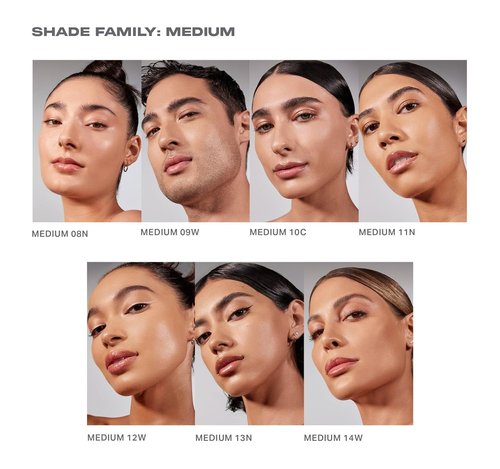 Morphe Lightform Dewy Foundation - Long-Lasting Hydration & Natural Radiance - Medium 10C (1.01 fl oz)