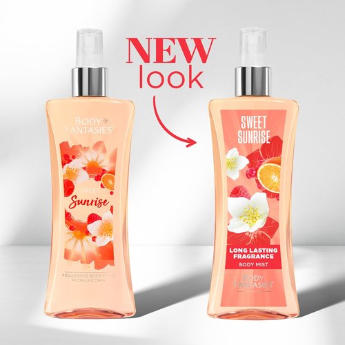 Body Fantasies Signature Body Spray - Sweet Sunrise | 8 Fl Oz (Pack of 2) - Long-Lasting Fragrance