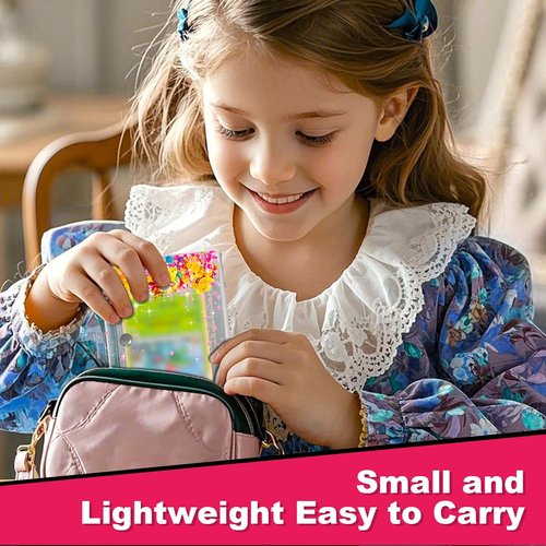 Skiennix Transparent Pink Card Binder - Cute Trading Card Holder for Kids | Holds 60 Cards, Ideal Gift for Ages 3-10