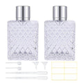 Gsteng 100ml/3.4oz Glass Perfume Atomizer Bottles, 2pcs Refillable Empty Perfume Bottle Atomizer, Portable Cologne Travel Perfume Atomizer