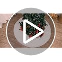 72 Inch Faux Fur White Christmas Tree Skirt for 7.5ft-12ft Trees with Diamond Pattern - Luxury Holiday Decor