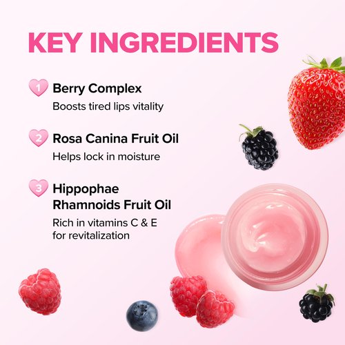 Klavuu Lip Mask Sleeping Pack (0.7oz) – Overnight Deep Hydrating Korean Lip Balm Treatment for Very Dry, Chapped Lips | Lip Lightening & Plumping with Instant Hydration | Gentle Exfoliating (Berry)