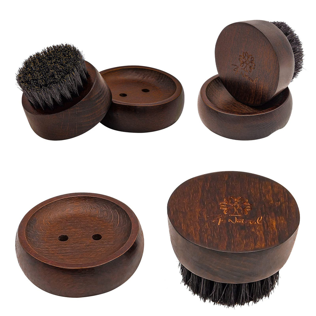 ZP Natural Beard Brush for Men - 100% Boar Bristle Beard Brush, Comes with Solid Wood Base - Mastering The Beards of Men All Over The World