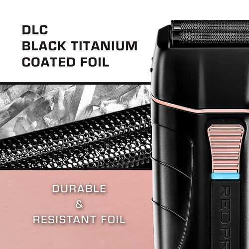 RED Pro Titanium Foil Shaver Cord/Cordless Shaver for Men, Powerful Electric Razor USB-C Rechargeable, Up to 170 Minutes of Run Time, Quiet, Durable and Portable (Matte Black)