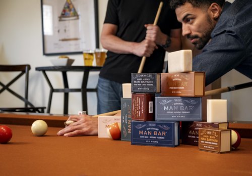 Exotic Musk & Sandalwood Man Bar Soap - Hair and Body Mini 3 Pack - 4 oz Pack of 3
