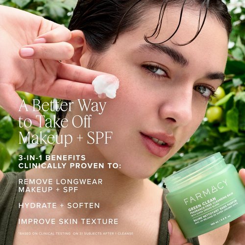 Farmacy Gentle Double Cleanse Skincare Gift Set - Fragrance-Free Gentle Creamy Face Cleanser & Makeup Remover Cleansing Balm - Melts Away Makeup & Helps Promote Healthy Skin (2 Count)