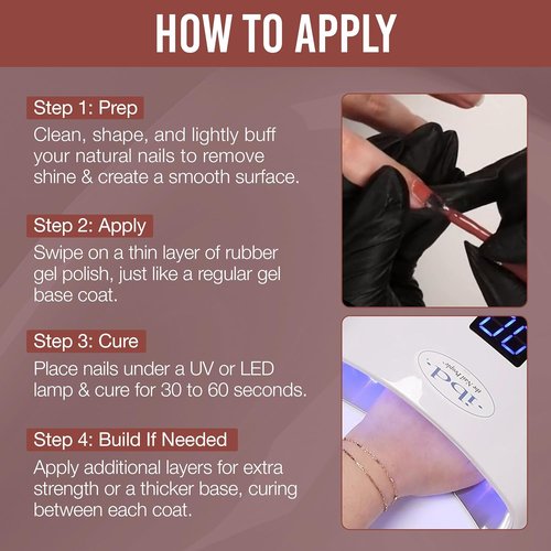 IBD Rubber Gel Polish - Warm Pecan | LED/UV Soak Off Builder Gel for Stronger Nails, 0.5 fl oz