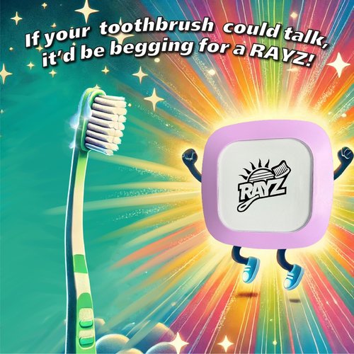 Rayz UV-C Toothbrush Sanitizer | Portable & Rechargeable | 99.9% Sanitization in 3 Minutes | Wall Mountable, Travel-Friendly & TSA-Approved (Lavender)