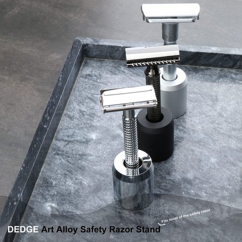 DEDGE Safety Razor Alloy Stand-Razor Holder Stand-Double Edge Safety Razor Stand-Shaver Holder For Bathroom Accessory-Opening dimension is 1.7cm/0.67"