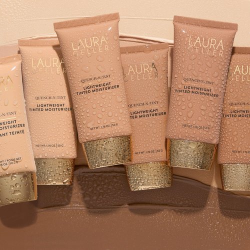LAURA GELLER NEW YORK Quench-n-Tint Tinted Moisturizer - Sheer to Light Buildable Coverage - Natural Glow Finish - Lightweight Formula with Hyaluronic Acid, 04 Medium