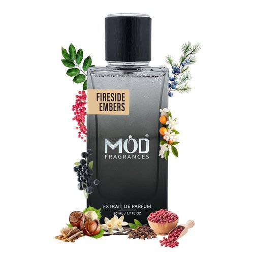 Fireside Embers Perfume - Unisex Long-Lasting Woody Fragrance | Extrait De Parfum 50ml