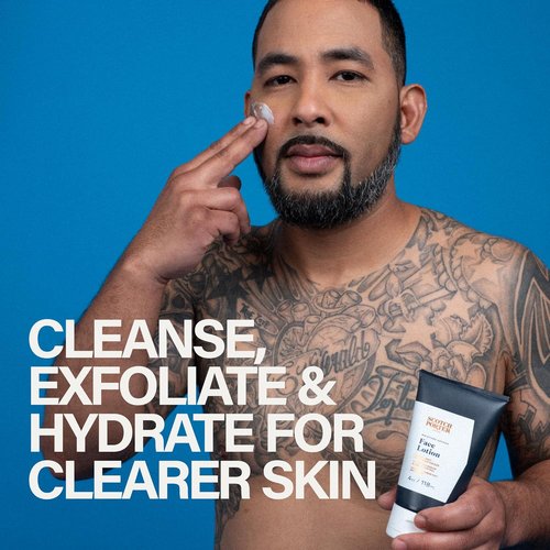 Scotch Porter Men’s Face Care Collection | Exfoliate, Cleanse & Moisturize Skin - Includes Wash, Exfoliating Wash & Lotion