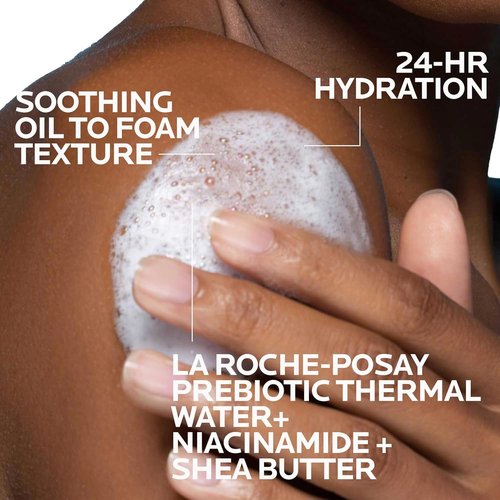 La Roche-Posay Lipikar AP+ Gentle Foaming Cleansing Oil - Hydrating Oil Cleanser for Face & Body, Fragrance-Free