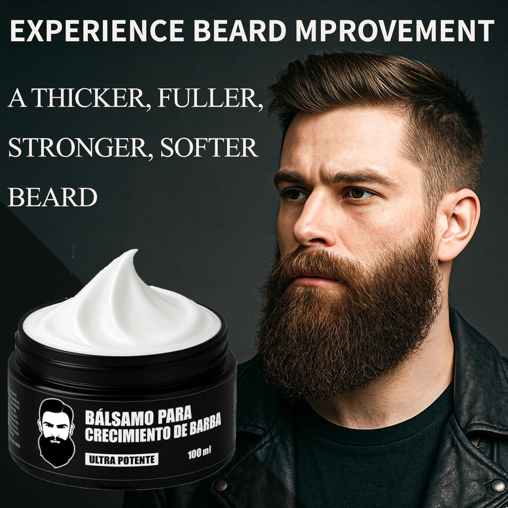 Wdvpue Estimulante de Barba, Bálsamo Para Crecimiento De Barba Ultra Potente, Barba Crema, Beard Growth Balm, Thicker, Fuller Beard & Hair 100ml/3.5oz (1)