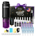 Neebol Tattoo Gun Kit for Beginners – Wireless Tattoo Gun with 1600mAh Battery, Tattoo Pen Machine, 10 Cartridge Needles, Black & Color Ink Set, Complete Tattoo Kit