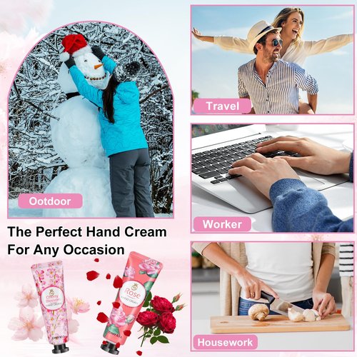 Aottom 40 Pack Hand Cream Bulk Gifts- Mini Hand Lotion Travel Size, Birthday Gifts for Women, Bridesmaid/Teacher Appreciation/Nurse Gifts, bulk gifts for coworkers Hand Lotion for Dry Cracked Hands