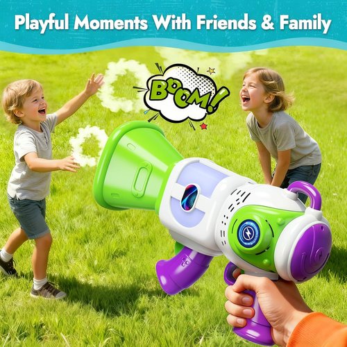 Resosese Fart Gun - Fun Blaster Toy with Real Fog Rings, Unique Scents & Color-Changing Lights | Perfect Christmas Gift for Kids