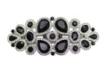 Faship Gorgeous Black Rhinestone Crystal Floral Hair Barrette Clip