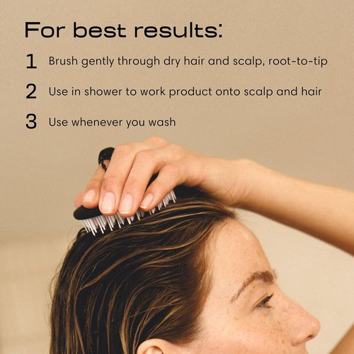 Jupiter Scalp Exfoliator - Ergonomic Scalp Massager & Dandruff Comb - Black/White Design for Healthy Hair