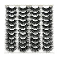 Mink Lashes 20 Pairs Dramatic Thick 5D False Eyelashes 20mm Wispy Fake Eyelashes Pack, by Kmilro (LD06)